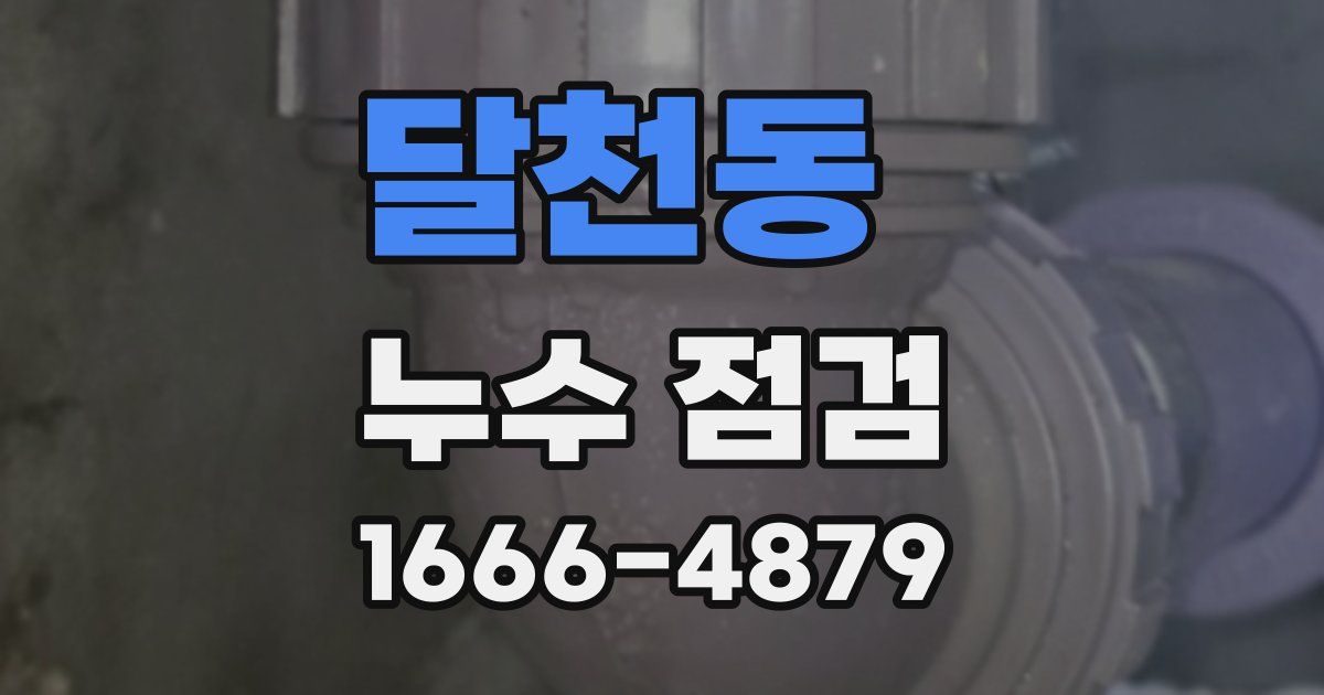 달천동 누수 점검