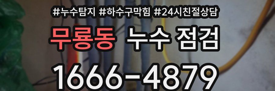 무룡동 누수 점검