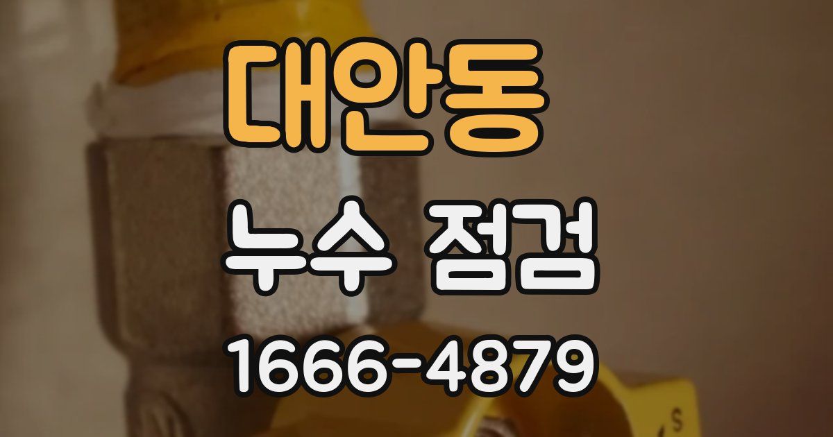 대안동 누수 점검