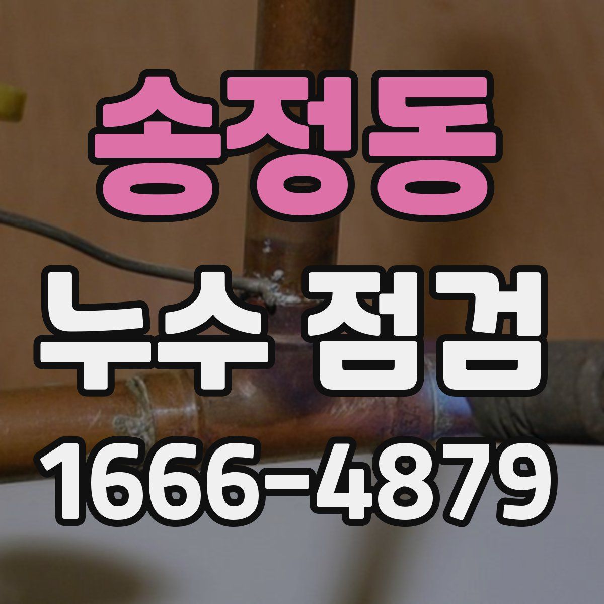 송정동 누수 점검