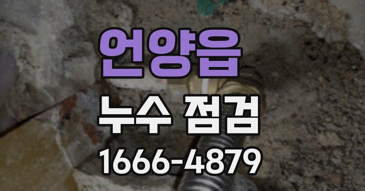 언양읍 누수 점검