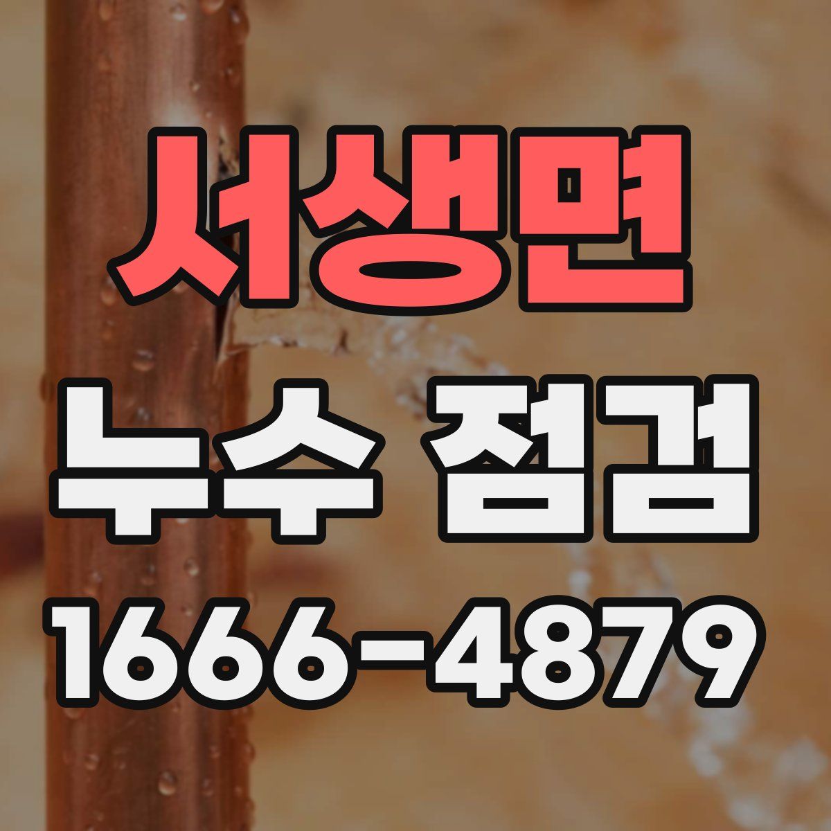 서생면 누수 점검