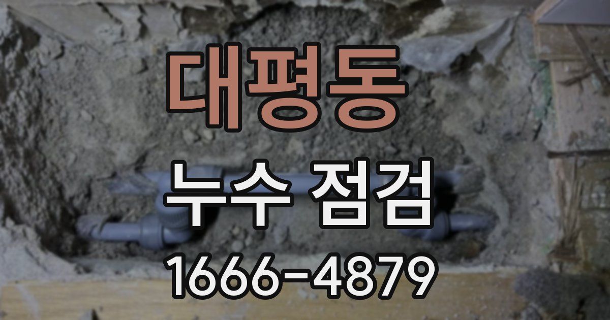 대평동 누수 점검