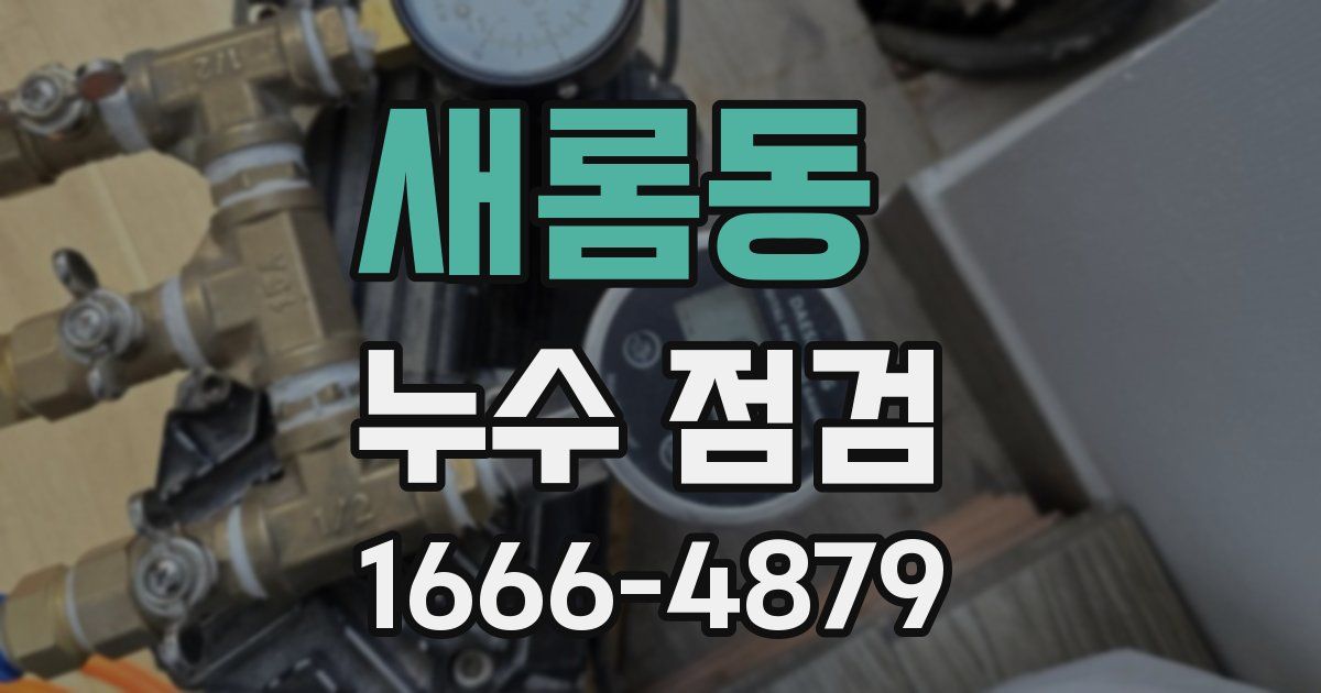 새롬동 누수 점검