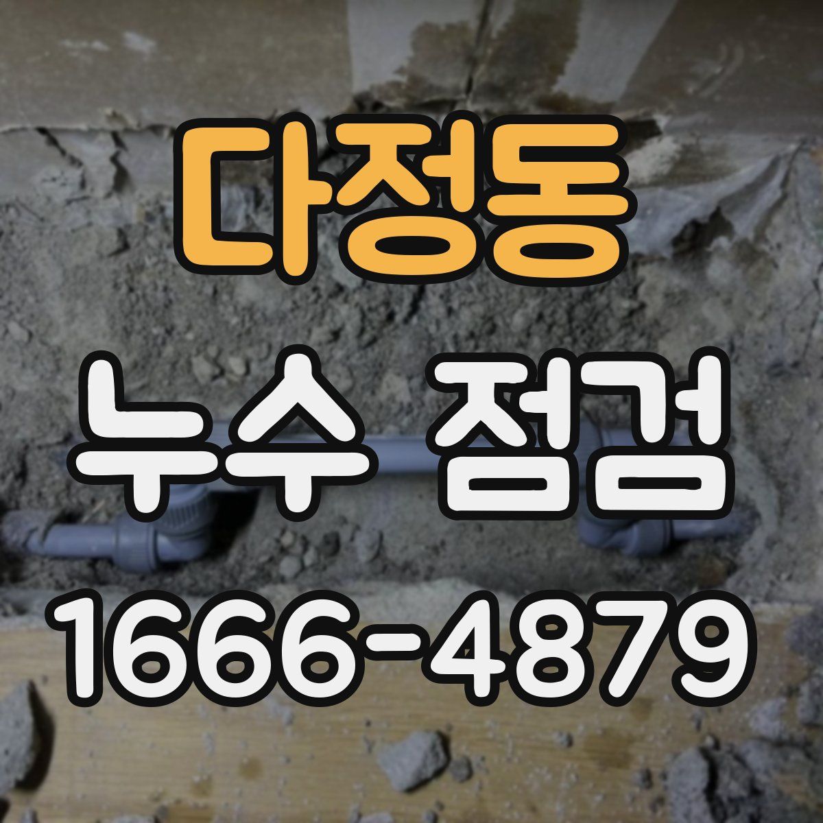 다정동 누수 점검