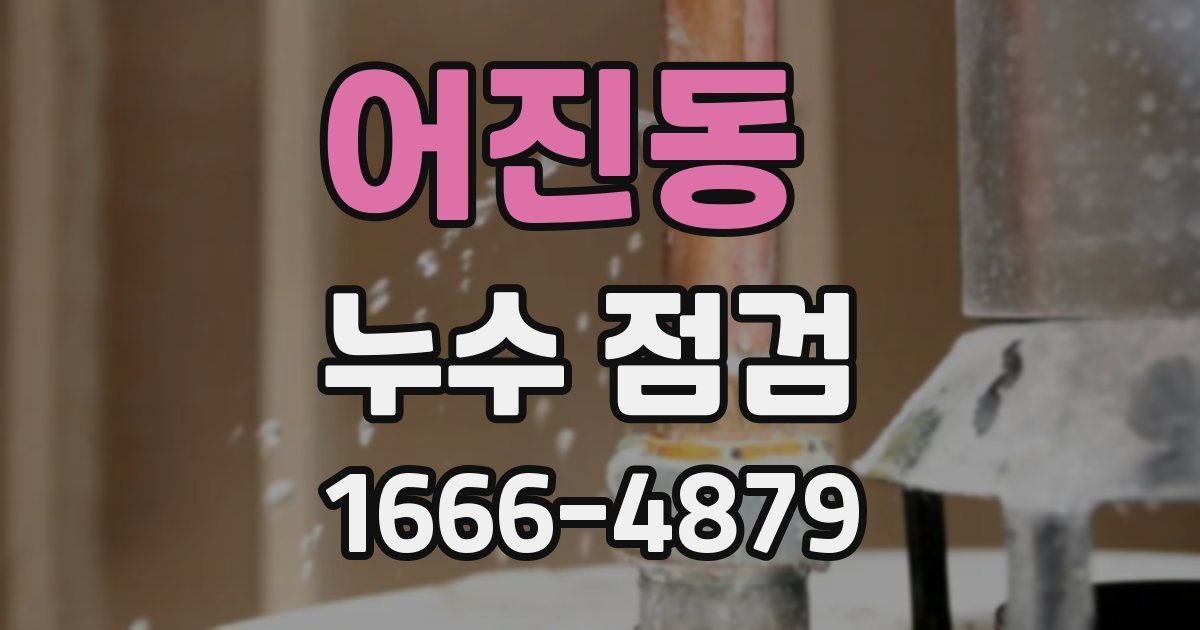 어진동 누수 점검