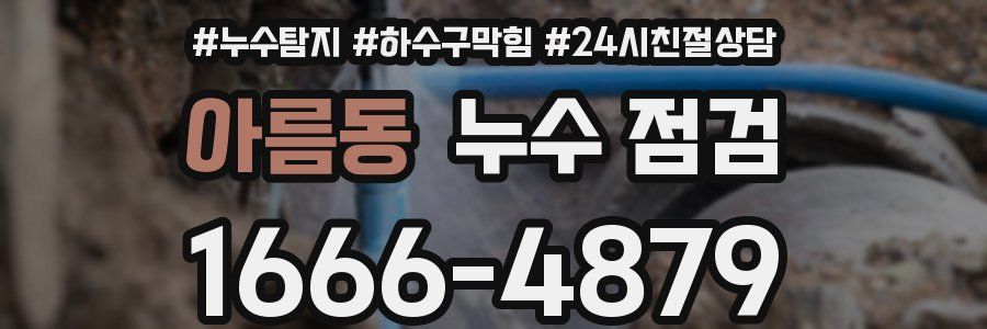 아름동 누수 점검