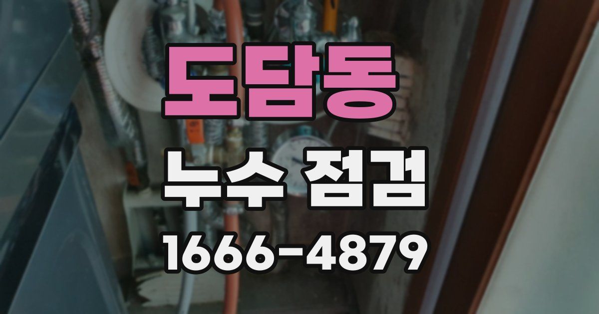 도담동 누수 점검