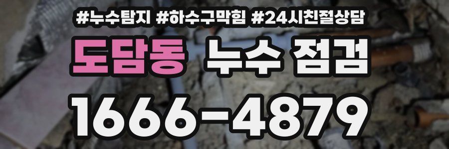 도담동 누수 점검