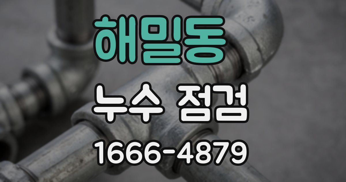 해밀동 누수 점검