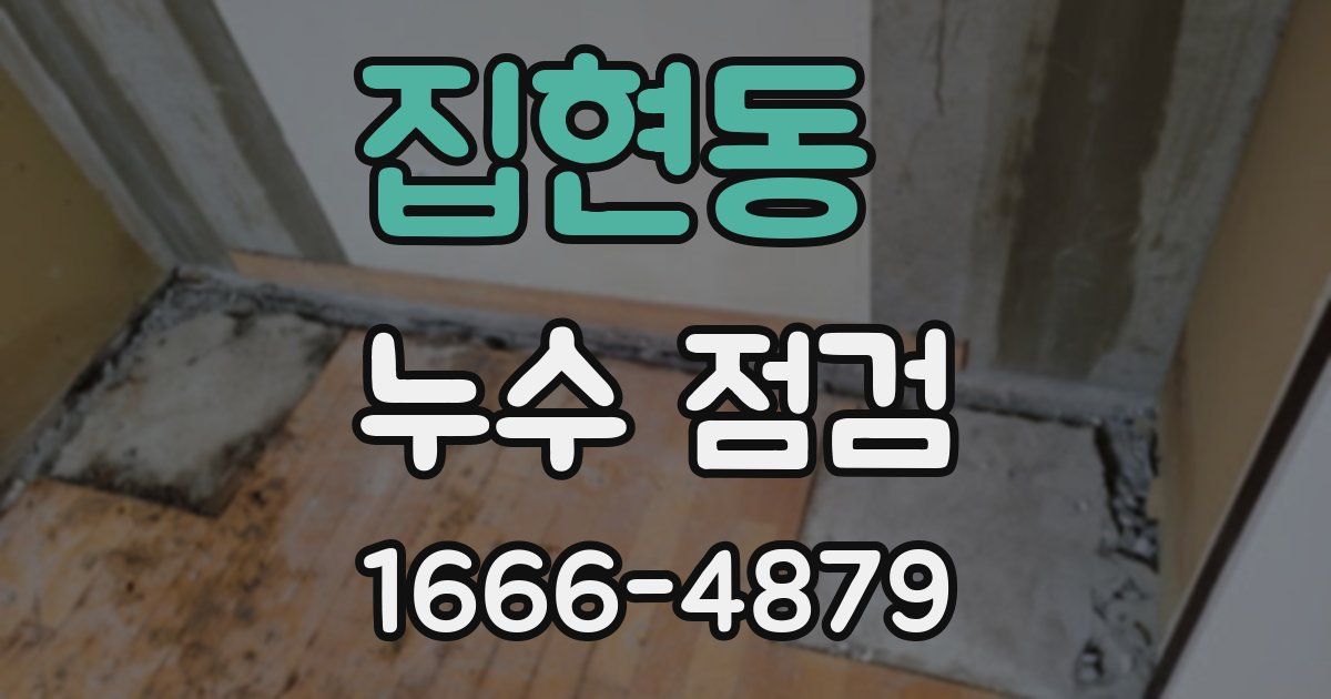 집현동 누수 점검