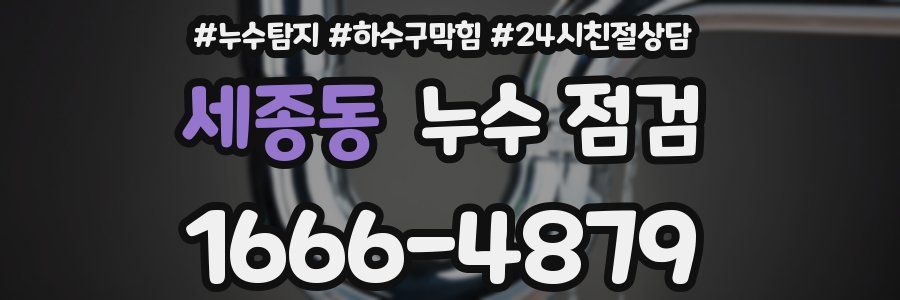 세종동 누수 점검
