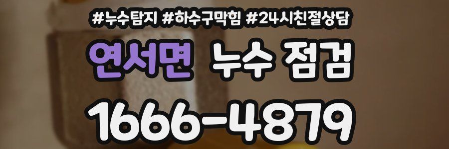 연서면 누수 점검