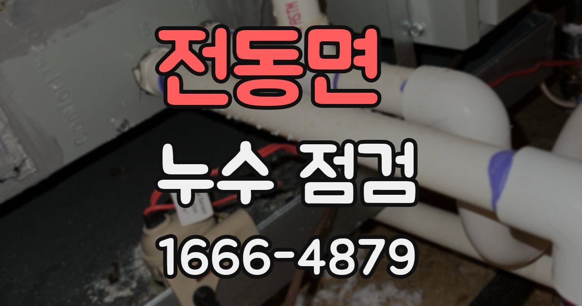 전동면 누수 점검