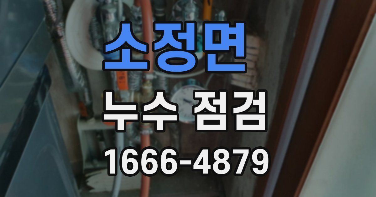 소정면 누수 점검