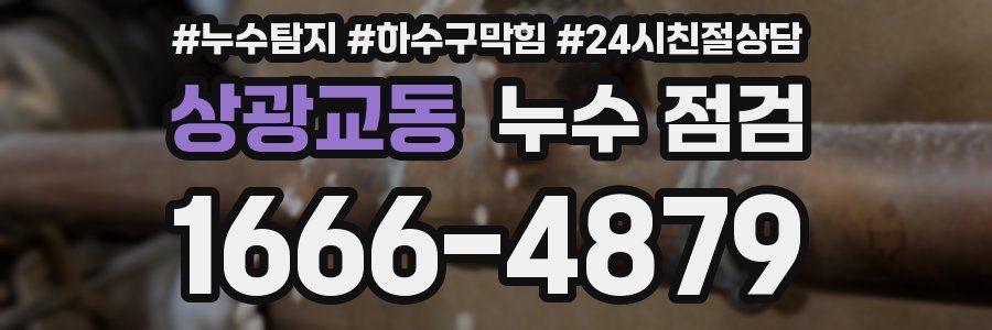 상광교동 누수 점검