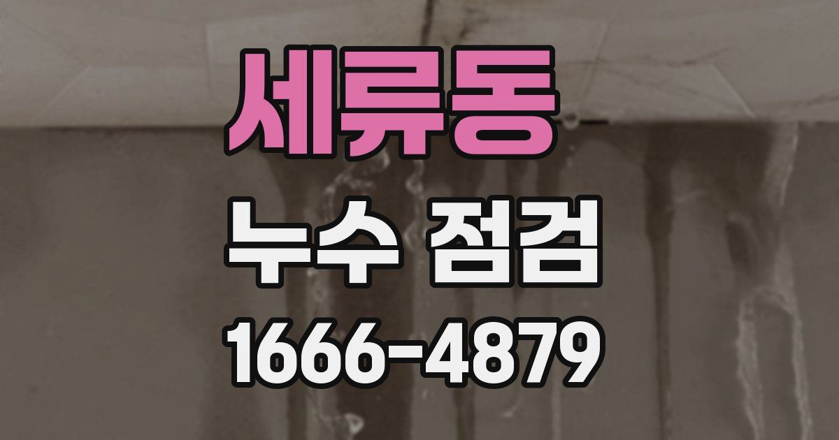 세류동 누수 점검