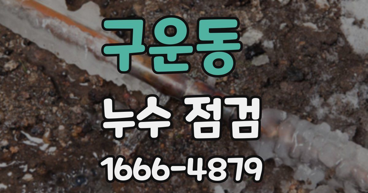 구운동 누수 점검