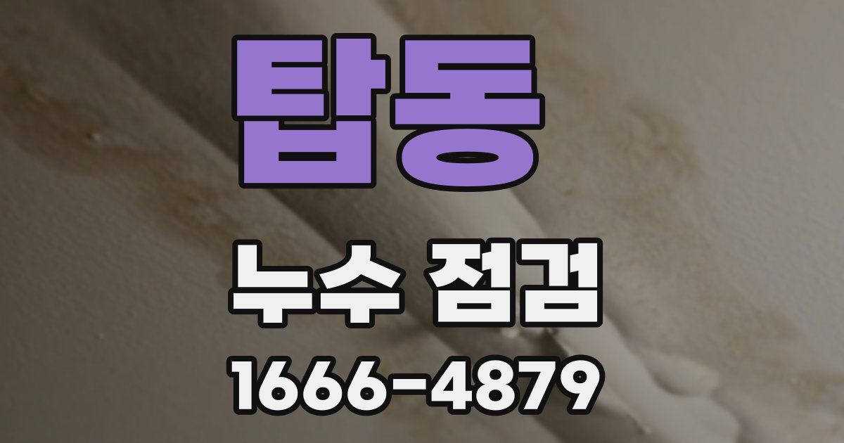 탑동 누수 점검