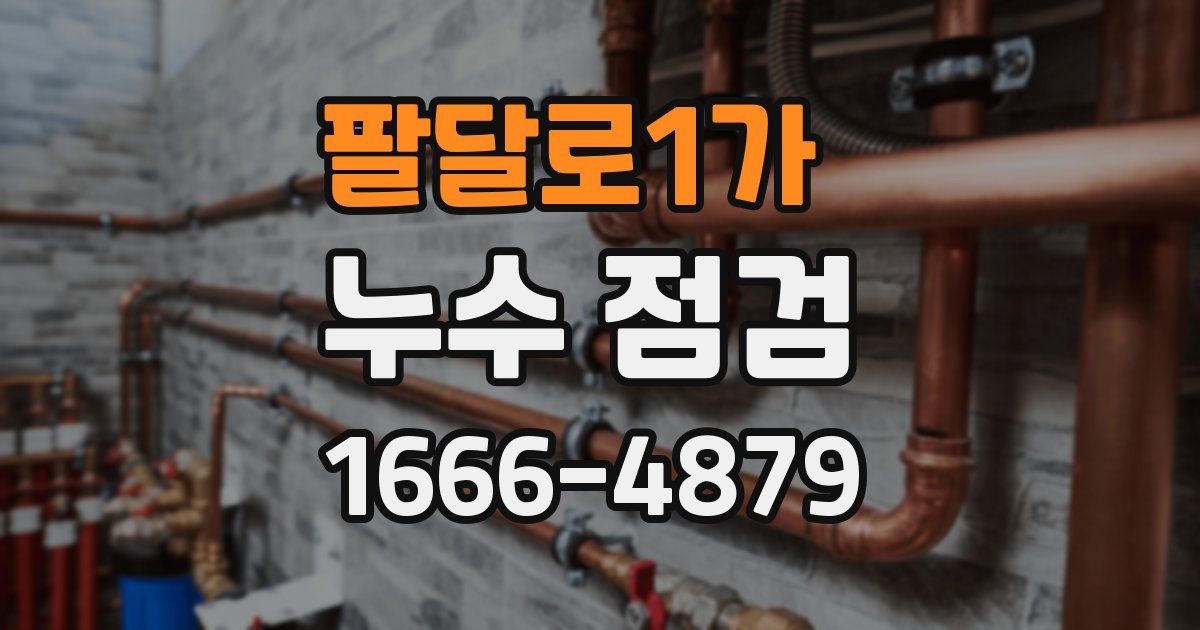 팔달로1가 누수 점검