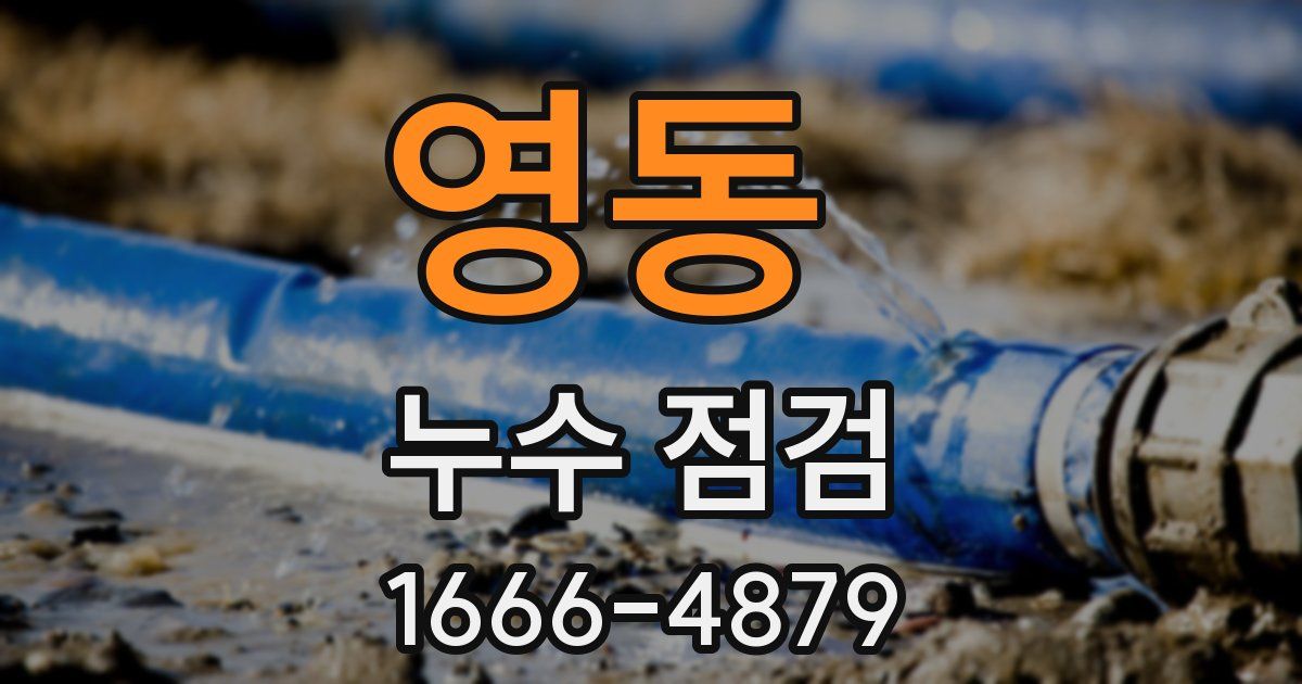 영동 누수 점검