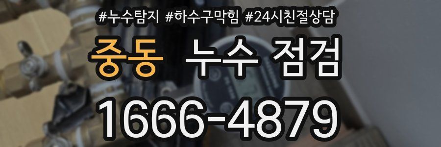 중동 누수 점검