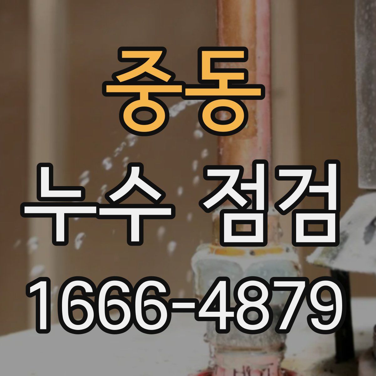 중동 누수 점검