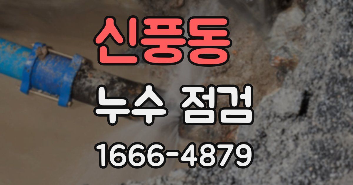 신풍동 누수 점검