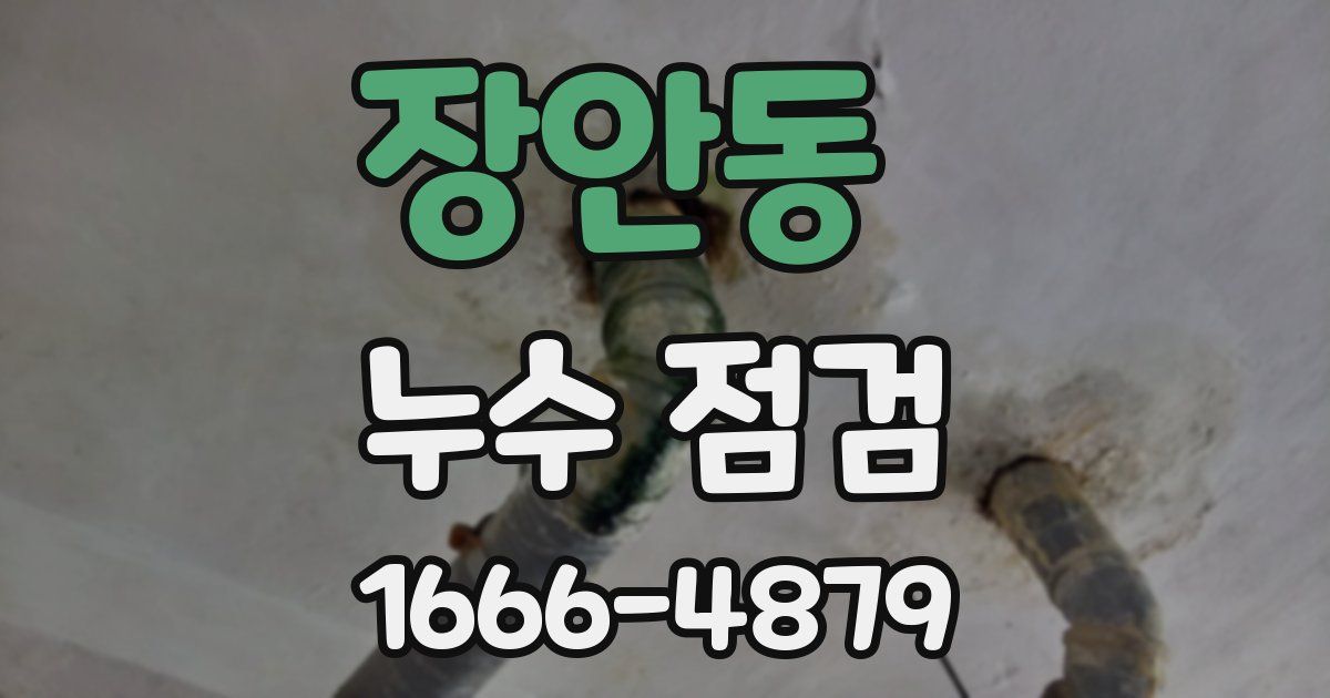 장안동 누수 점검