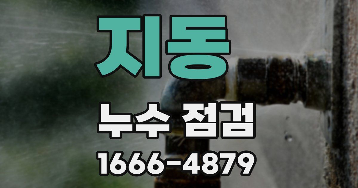 지동 누수 점검