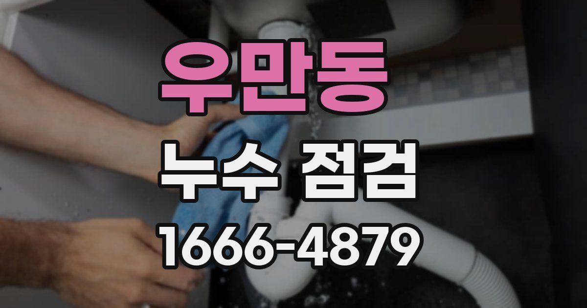 우만동 누수 점검