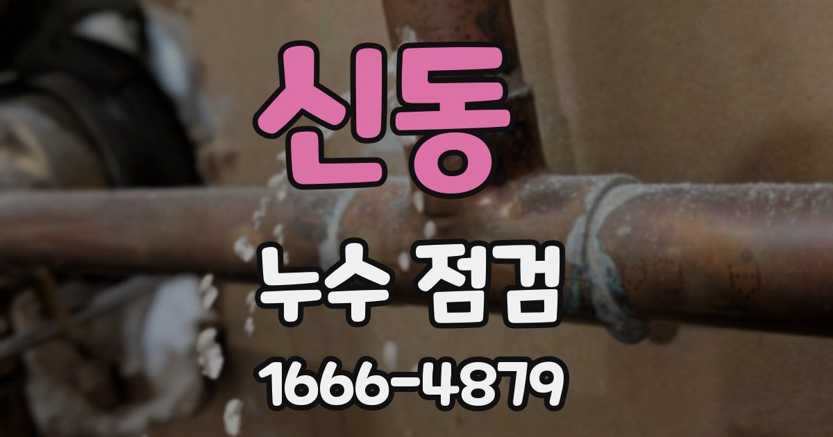신동 누수 점검