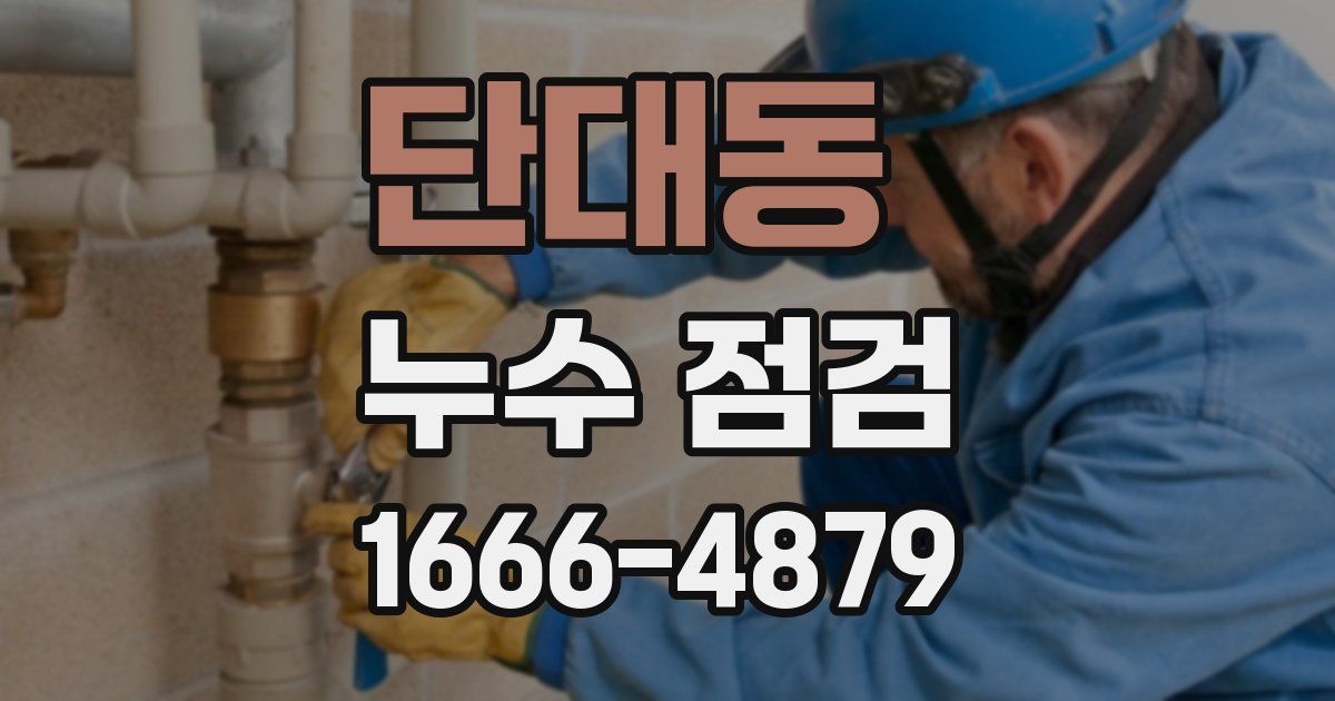 단대동 누수 점검