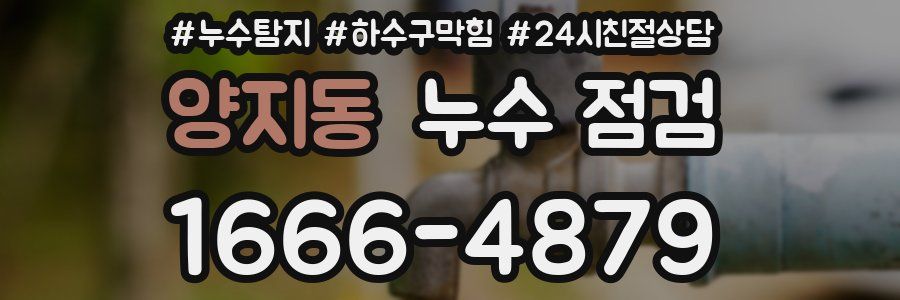 양지동 누수 점검