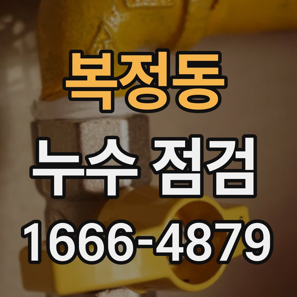 복정동 누수 점검