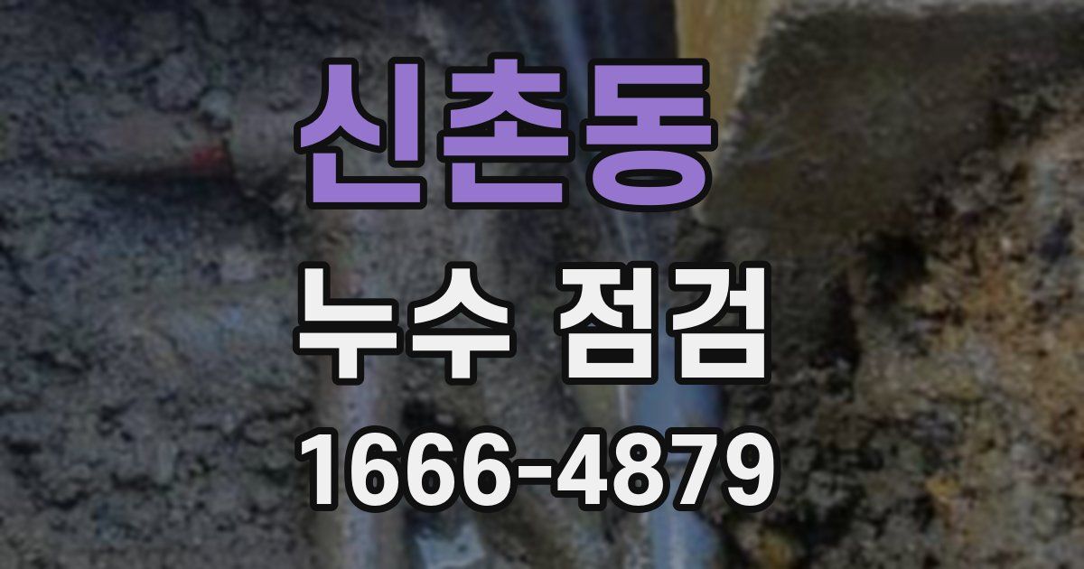 신촌동 누수 점검