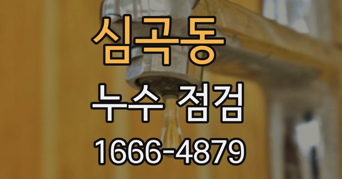 심곡동 누수 점검