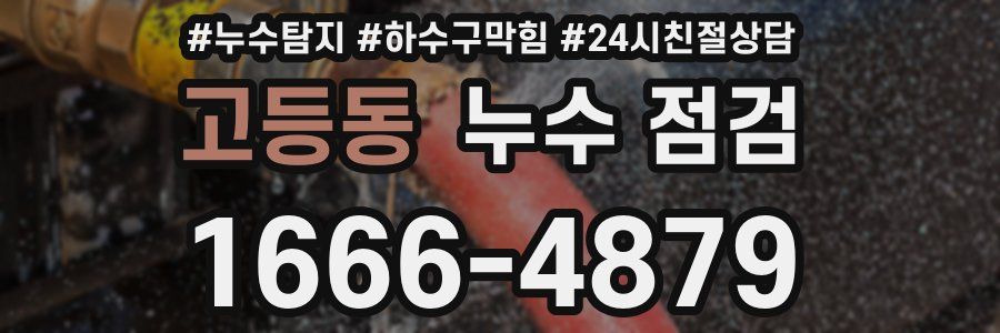고등동 누수 점검