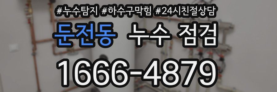 둔전동 누수 점검