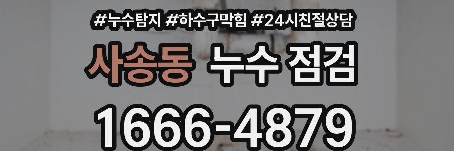 사송동 누수 점검