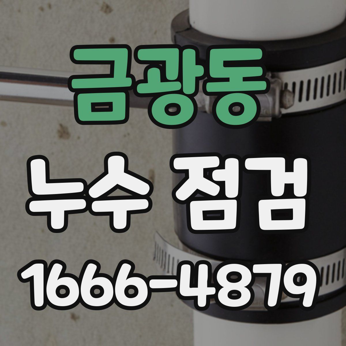 금광동 누수 점검