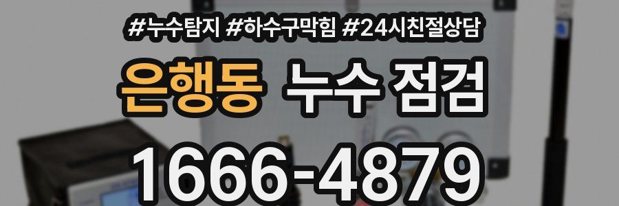 은행동 누수 점검