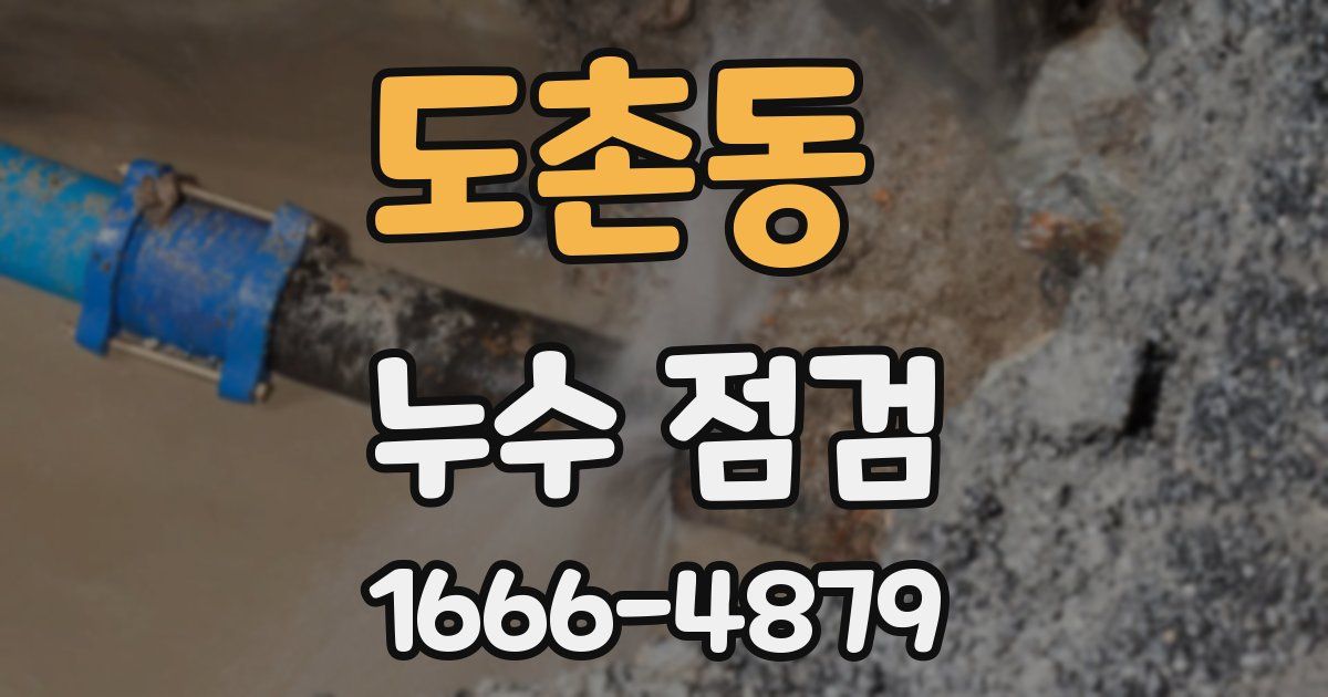 도촌동 누수 점검