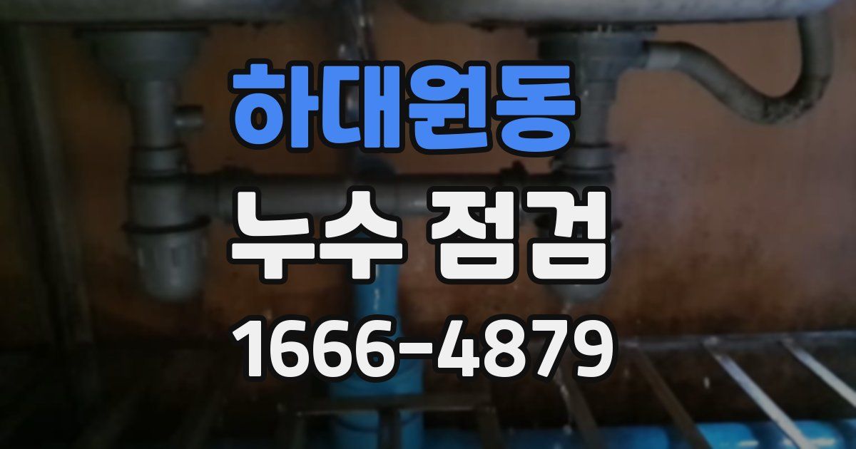 하대원동 누수 점검