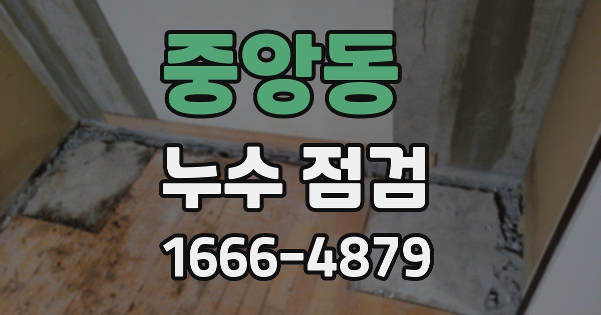 중앙동 누수 점검
