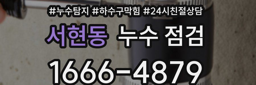 서현동 누수 점검
