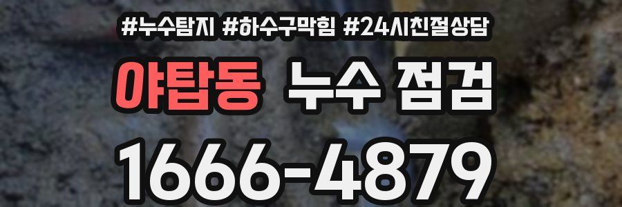 야탑동 누수 점검