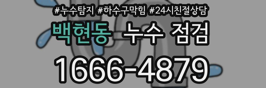 백현동 누수 점검