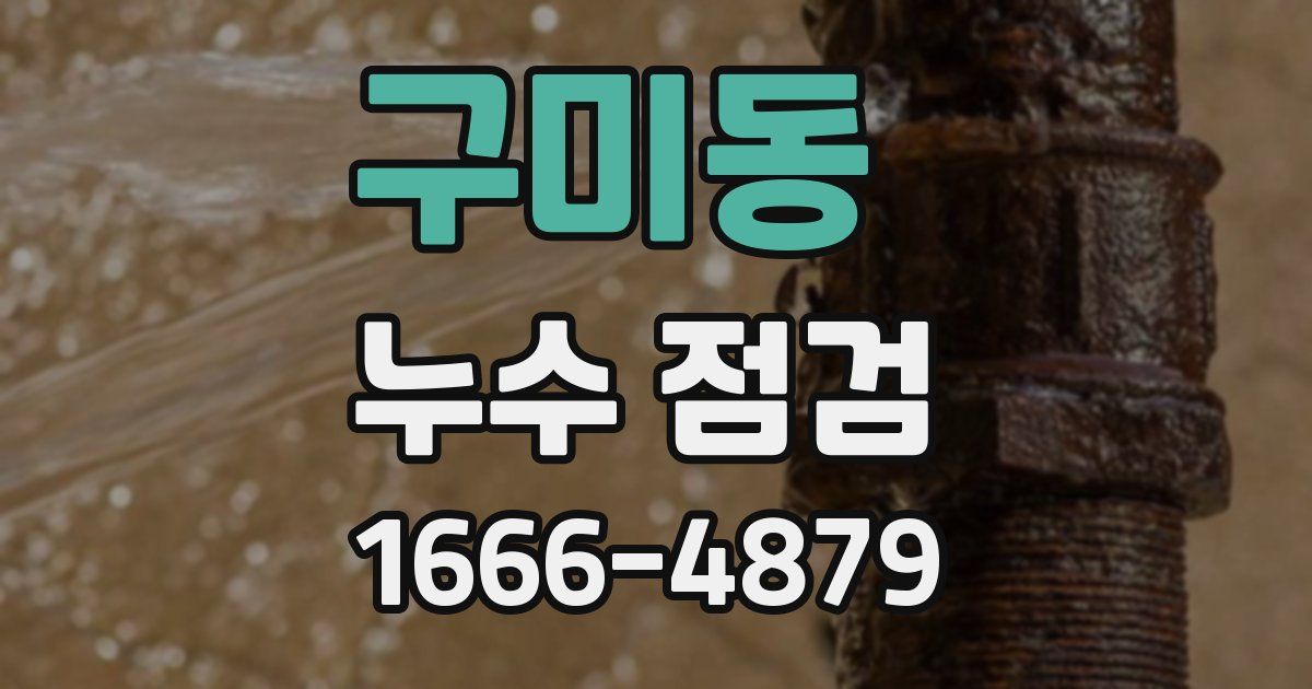 구미동 누수 점검