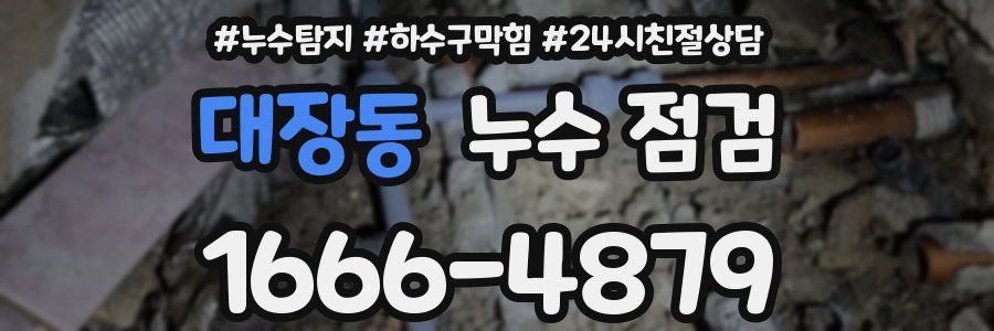 대장동 누수 점검